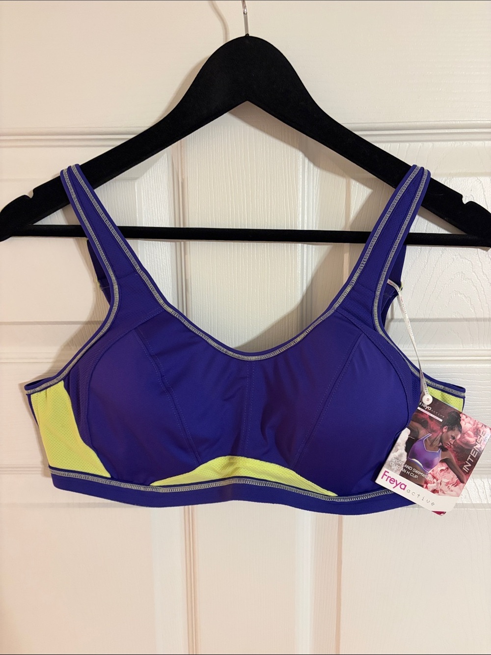 Freya Active Epic Underwire Sports Bra 4004 Indigo Purple Yellow 38B NWT
